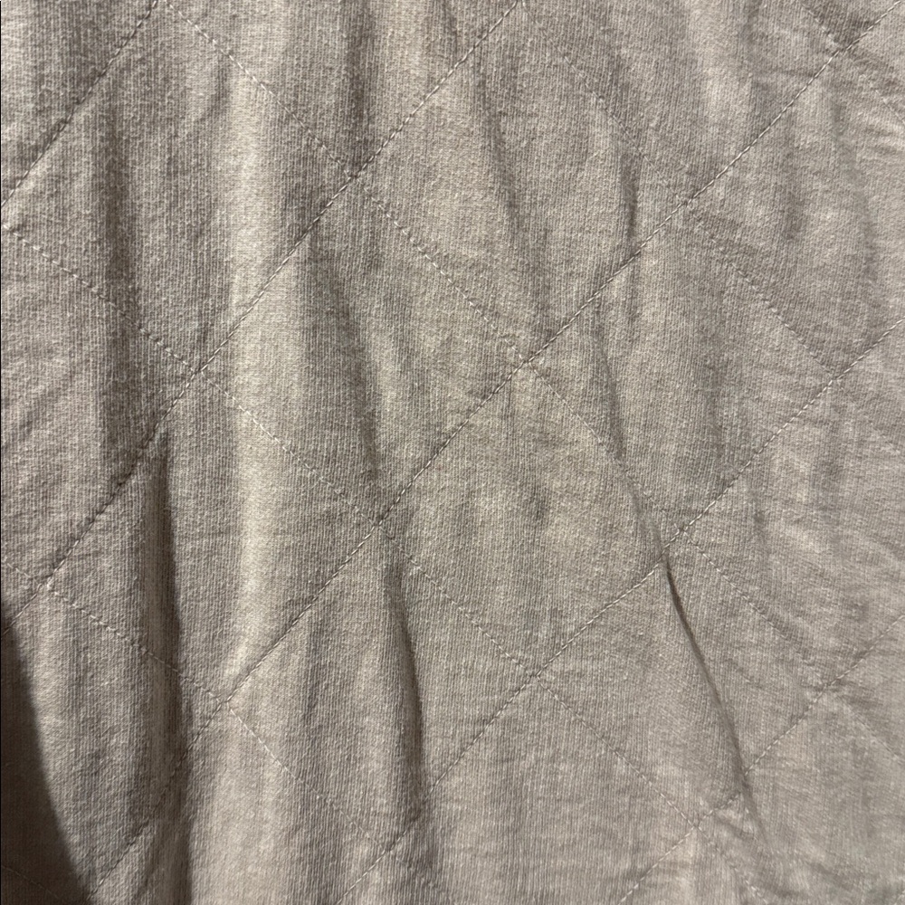 Free People Fp One Shiloh Sweatshirt Pullover Zip Oversized Ribbed sz M beige - Picture 14 of 14